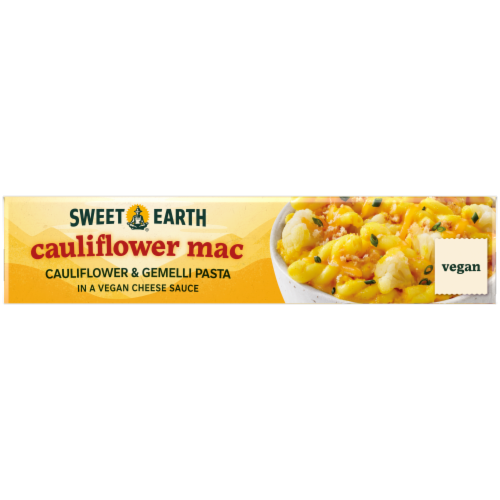 Sweet Earth Vegan Cauliflower Mac Frozen Meal Perspective: top