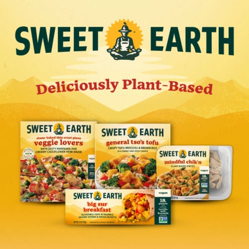 Sweet Earth Big Sur Breakfast Burrito Vegan Frozen Burrito Perspective: top