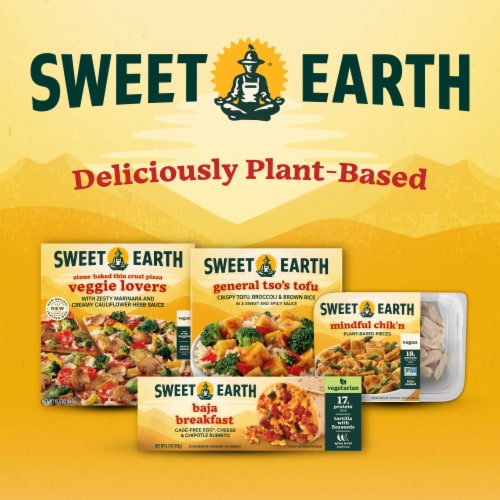 Sweet Earth Baja Vegetarian Frozen Breakfast Burrito Perspective: top
