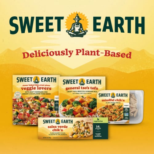 Sweet Earth Vegetarian Salsa Verde Chik'n Burrito Perspective: top