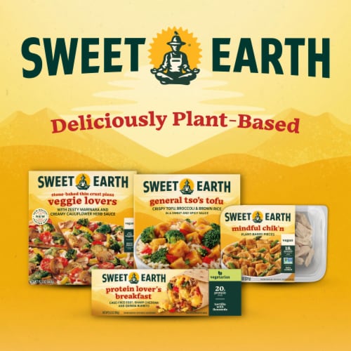Sweet Earth Protein Lover's Vegetarian Frozen Breakfast Burrito Perspective: top