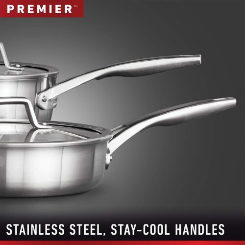 Calphalon Premier 3 Layer Oven Safe Stainless Steel 2.5 Quart Sauce Pan  with Lid, 1 Piece - Pay Less Super Markets