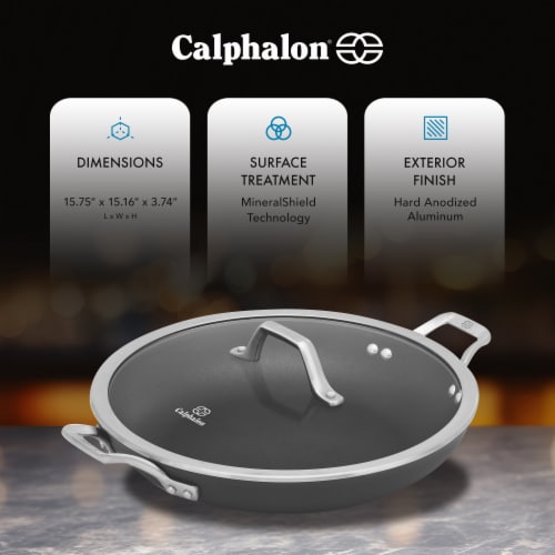 Calphalon Premier Space-Saving 12 MineralShield Non-Stick Everyday Pan  with Lid + Reviews