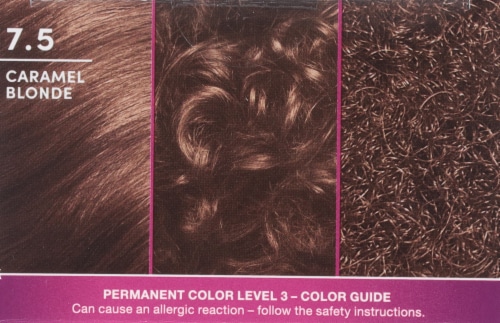 Schwarzkopf® Keratin Permanent Hair Color Kit - 7.5 Caramel Blonde Perspective: top