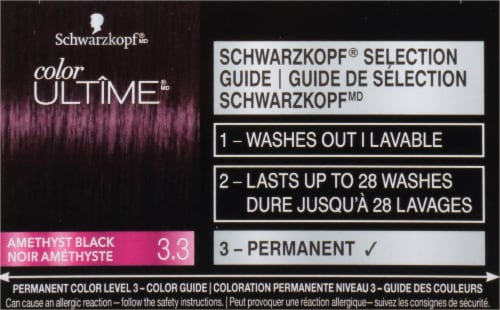 Schwarzkopf® Color Ultime® 3.3 Amethyst Black Permanent Hair Color Perspective: top