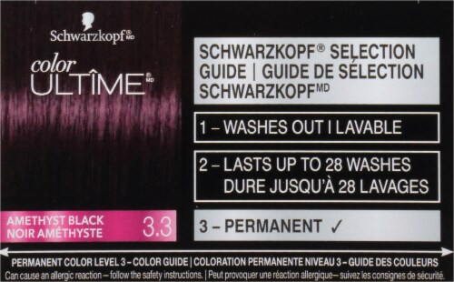 Schwarzkopf® Color Ultime® 3.3 Amethyst Black Permanent Hair Color Perspective: top