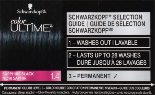 Schwarzkopf® Color Ultime® 4.1 Sapphire Black Permanent Hair Color Perspective: top