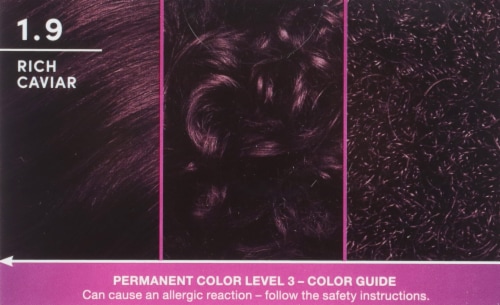 Schwarzkopf® Keratin Permanent Hair Color Kit - 1.9 Rich Caviar Perspective: top