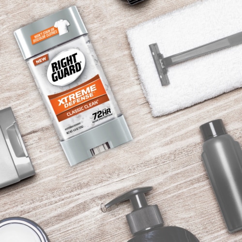 Right Guard® Xtreme Defense Classic Clean Deodorant Perspective: top