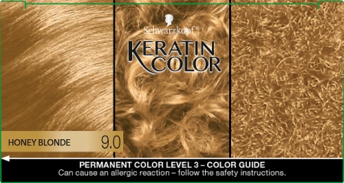 Schwarzkopf® Keratin Color Deep Nourishing Honey Blonde 9.0 Permanent Hair Color Perspective: top