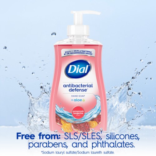 Dial® Antibacterial Defense™ Liquid Hand Soap Pomegranate & Tangerine Perspective: top