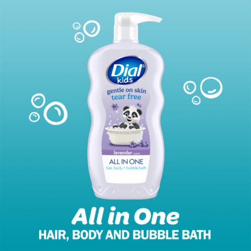 Dial® Kids 3-in-1 Lavender Scented Body+Hair+Bubble Bath Perspective: top