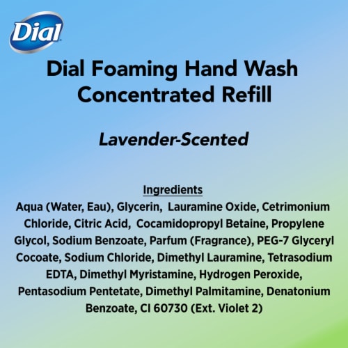 Dial® Lavender Scent Concentrated Foaming Hand Wash Refills Perspective: top