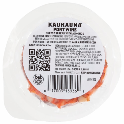 Kaukauna Port Wine Spreadable Cheese Ball Perspective: top