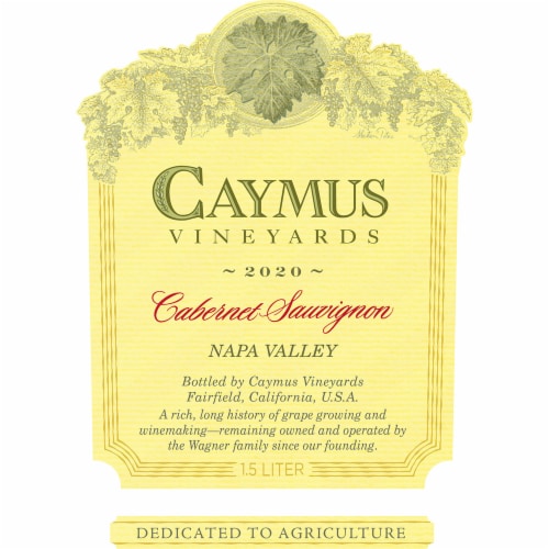 Caymus Vineyards Cabernet Sauvignon California Red Wine Perspective: top
