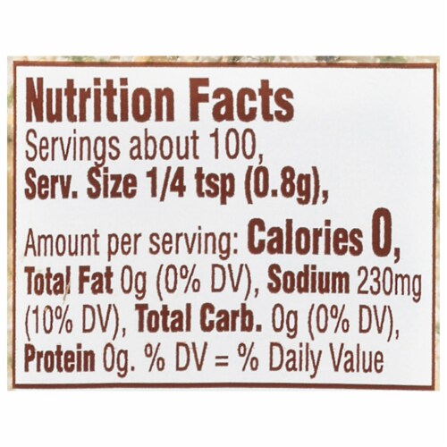 Spice Islands Onion Salt Perspective: top