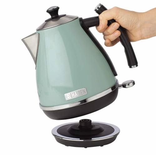 Haden Cotswold Stainless Steel Cordless Electric Kettle - Sage Green Perspective: top
