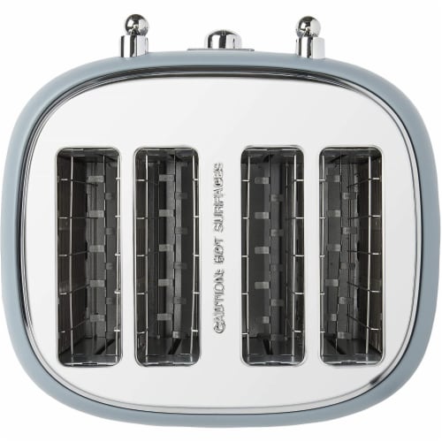 Haden Highclere 4-Slice Wide Slot Toaster - Poole Blue Perspective: top