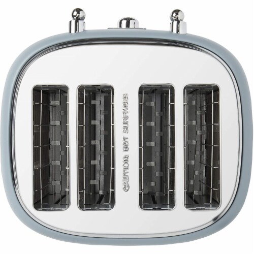 Haden Highclere 4-Slice Wide Slot Toaster - Poole Blue Perspective: top