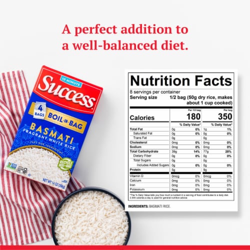 Success Boil-in-Bag White Basmati Rice Perspective: top