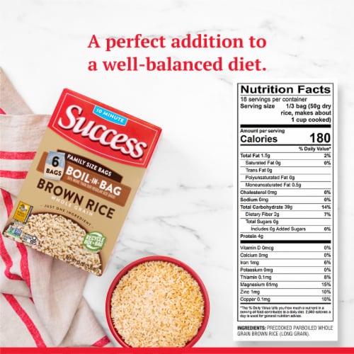 Success Boil-in-Bag Brown Rice Perspective: top