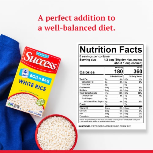 Success Boil-in-Bag White Rice Perspective: top