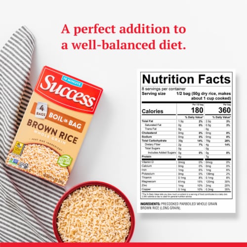 Success Boil-in-Bag Brown Rice Perspective: top