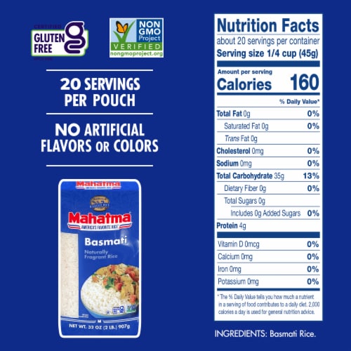 Mahatma Extra Long Basmati Rice 32 oz Perspective: top