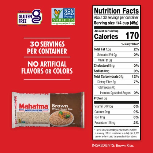 Mahatma Whole Grain Brown Rice Perspective: top