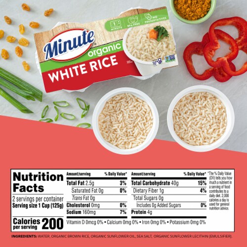 Minute® Ready to Serve Organic White Rice Cups Perspective: top