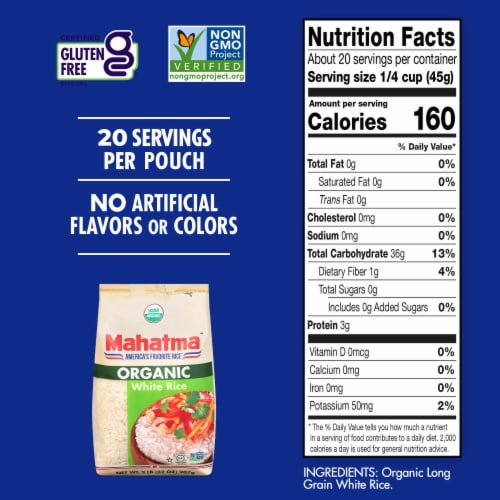 Mahatma Organic White Rice Perspective: top