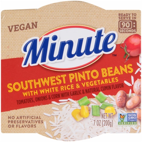 Minute™ Southwest Pinto Beans with White Rice & Vegetables Perspective: top