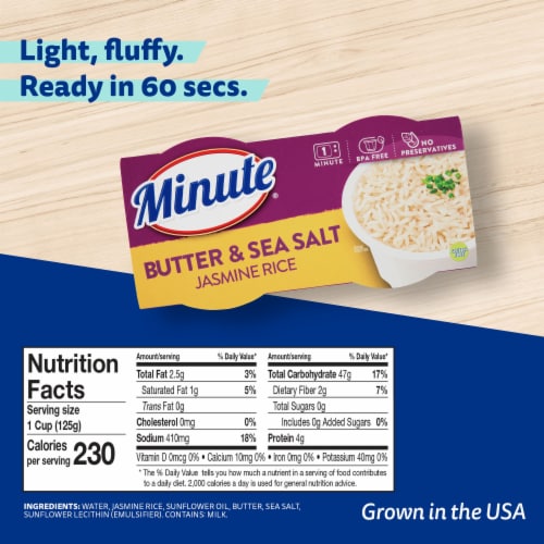 Minute Butter & Sea Salt Jasmine Rice Perspective: top