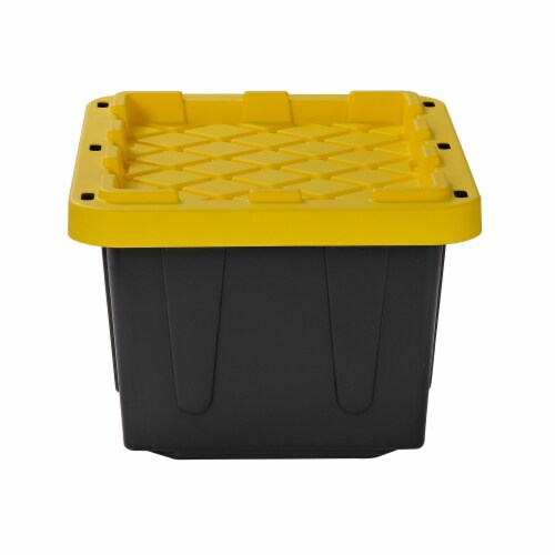 Heavy Duty Plastic Industrial Storage Bin Tote Box Container Organizer Set  of 4