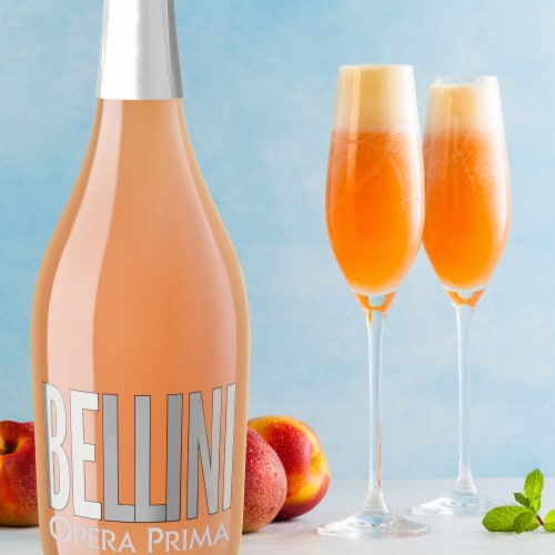 Opera Prima Bellini Sparkling Ready-to-Drink Cocktail Perspective: top