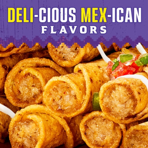 Delimex White Meat Chicken Corn Taquitos Frozen Snacks Perspective: top