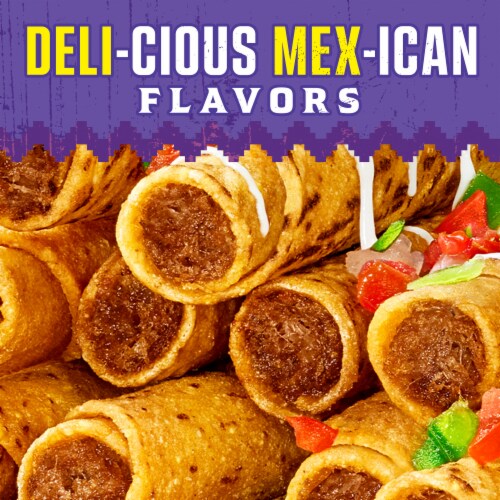 Delimex Beef Corn Taquitos Frozen Snacks Perspective: top