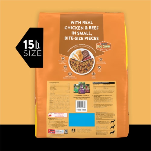 Purina Dog Chow Little Bites for Small Breed Dog Food Dry Recipe With Real Chicken and Beef Perspective: top