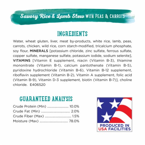 Purina Beneful Prepared Meals High Protein Wet Dog Food Savory Rice & Lamb Stew with Gravy Perspective: top