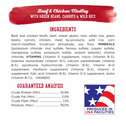 Purina Beneful Prepared Meals Beef & Chicken Medley Wet Dog Food Perspective: top
