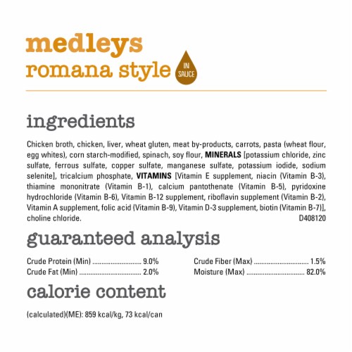 Purina Beneful Medleys Wet Dog Food Romana Style With Chicken in Sauce Perspective: top