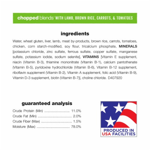 Purina Beneful Chopped Blends High Protein Wet Dog Food With Lamb in Gravy Perspective: top