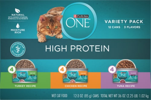 Purina ONE® True Instinct Protein-Rich Wet Cat Food Variety Pack Perspective: top