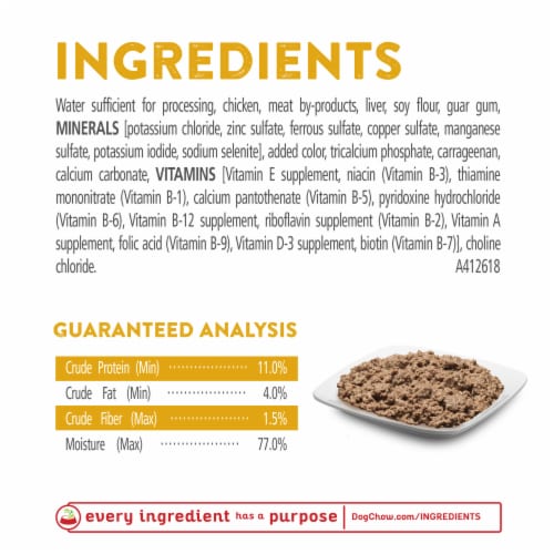 Dog Chow® High Protein with Real Chicken Classic Ground Wet Dog Food Perspective: top