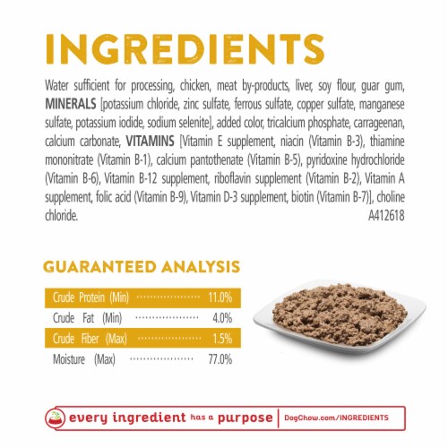 Dog Chow® High Protein with Real Chicken Classic Ground Wet Dog Food Perspective: top