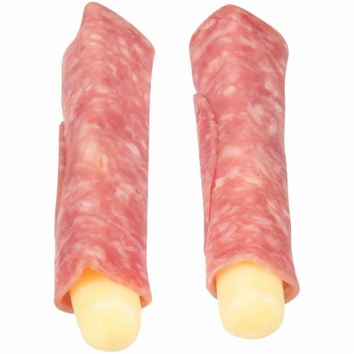 Fiorucci 100% Natural Uncured Hard Salame Panino Wrapped Mozzarella Cheese Perspective: top