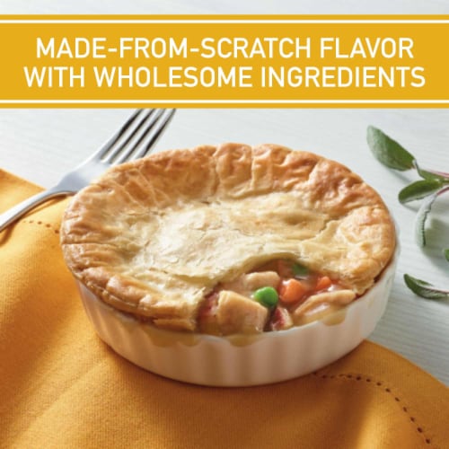 Blake's All-Natural Turkey Pot Pie With Garden Vegetables Frozen Meal Perspective: top