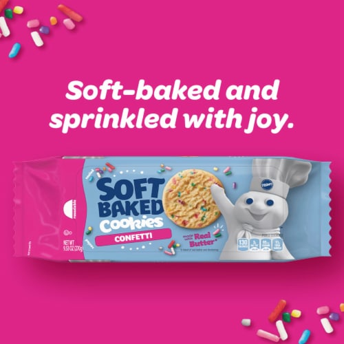 Pillsbury Soft Baked Confetti Cookies Perspective: top