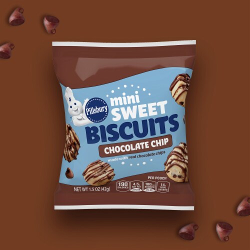 Pillsbury Chocolate Chip Soft Baked Mini Sweet Biscuits Perspective: top