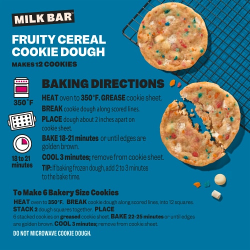 Milk Bar™ Ready to Bake Fruity Cereal Cookie Dough Perspective: top